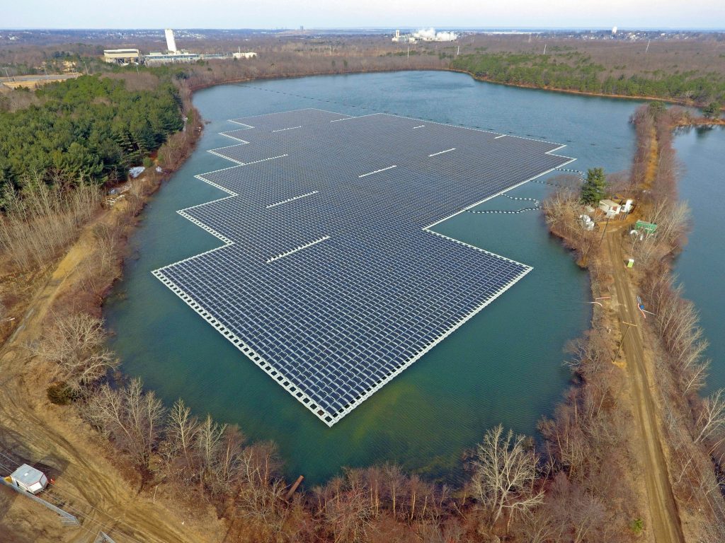 floating solar array